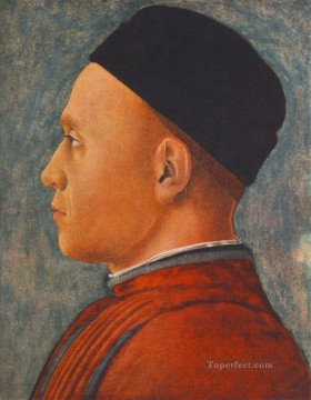  hombre Pintura - Retrato de un hombre pintor renacentista Andrea Mantegna